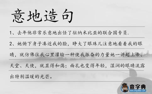 意地造句