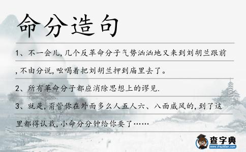 命分造句
