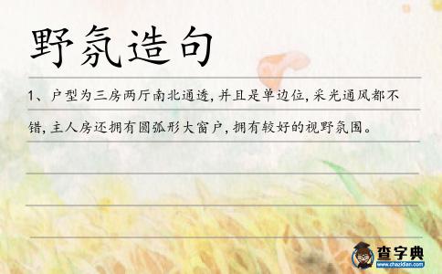 野氛造句