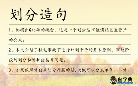 劃分造句