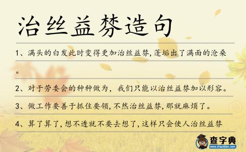 治絲益棼造句