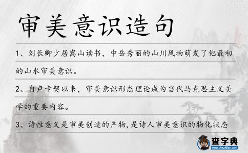 審美意識造句