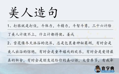 美人造句
