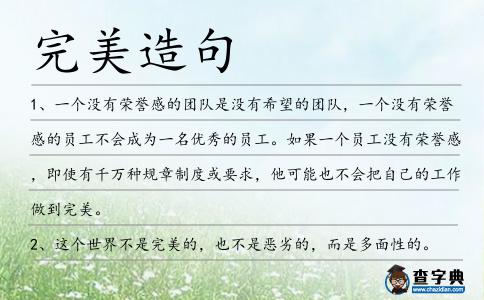 完美造句