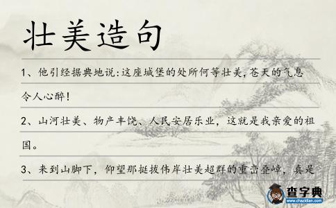 壯美造句