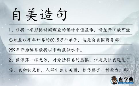 自美造句