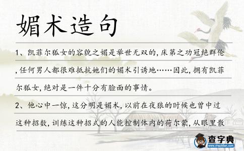 媚術造句