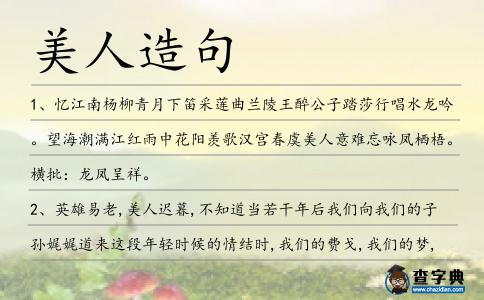 美人造句