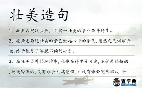 壯美造句