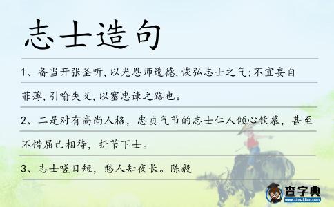 志士造句