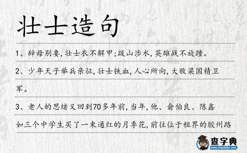 壯士造句