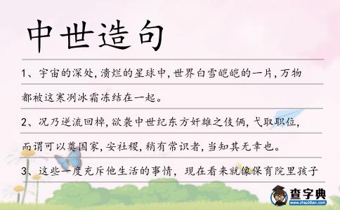 中世造句