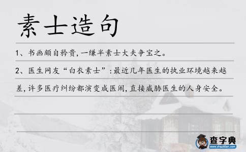 素士造句