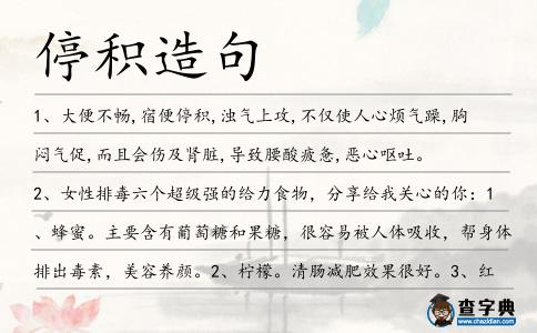 停積造句