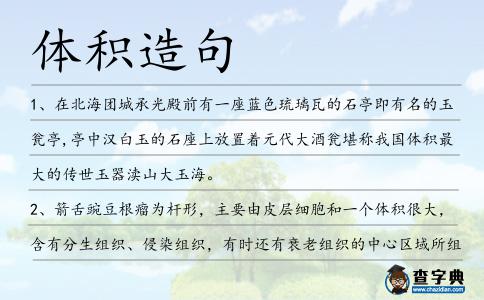 體積造句