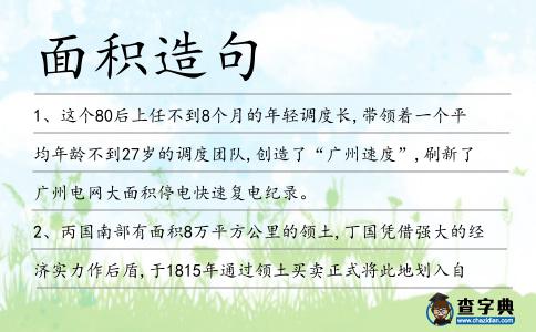 面積造句