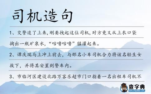 司機造句