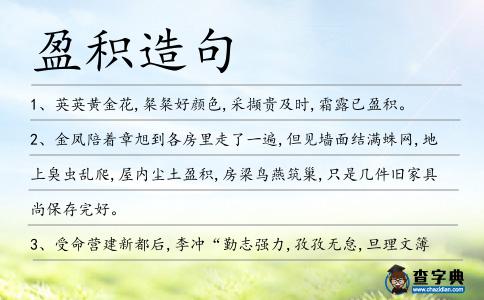 盈積造句