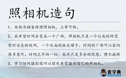 照相機造句