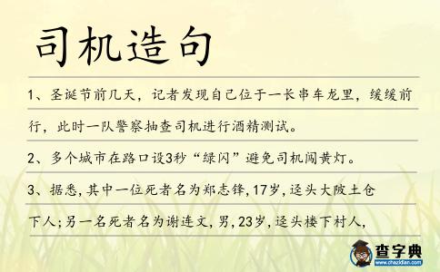 司機造句