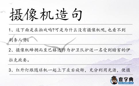 攝像機造句