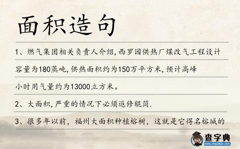 面積造句