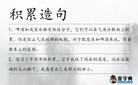 積累造句