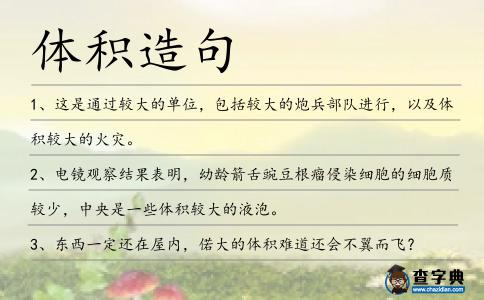 體積造句