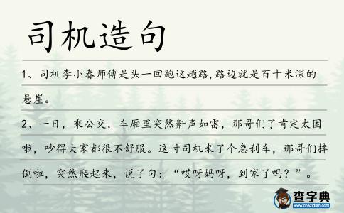 司機造句