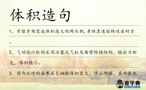 體積造句