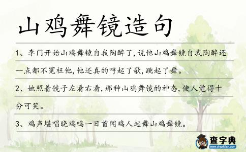 山雞舞鏡造句