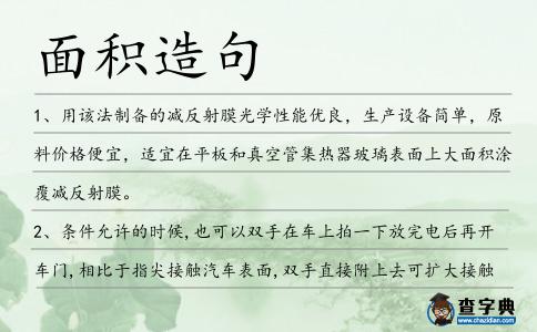面積造句