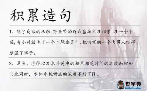 積累造句