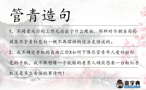 管青造句