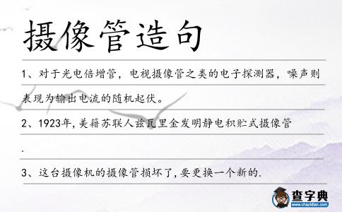 攝像管造句