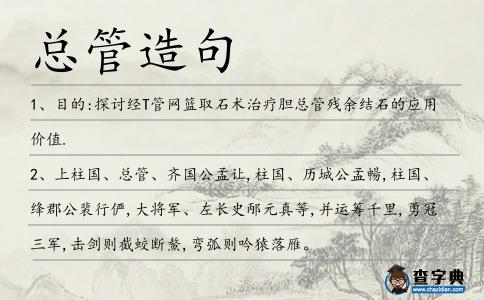 總管造句