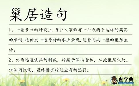 巢居造句