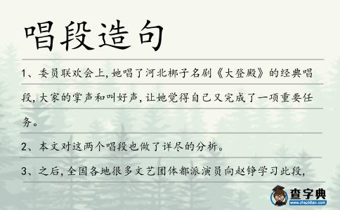 唱段造句