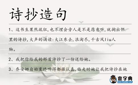 詩抄造句