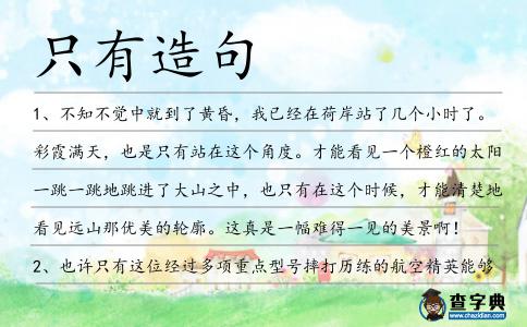 只有造句