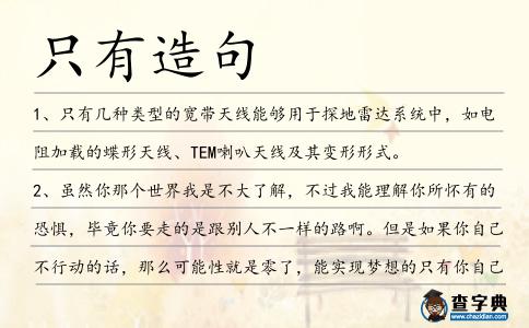 只有造句