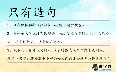 只有造句