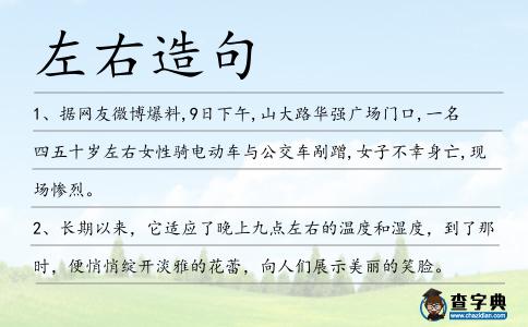 左右造句