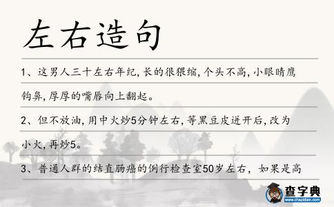 左右造句