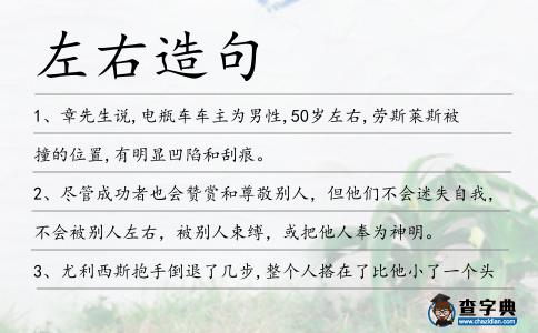 左右造句