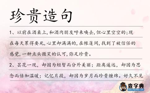 珍貴造句