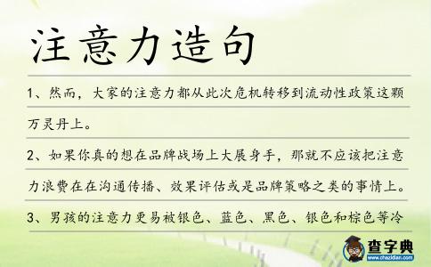 注意力造句