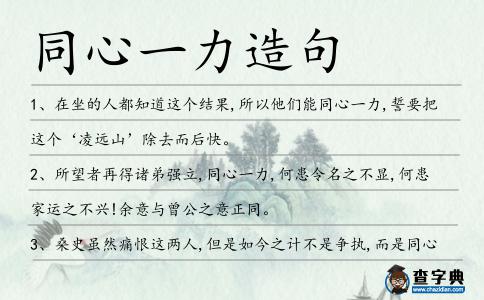 同心一力造句