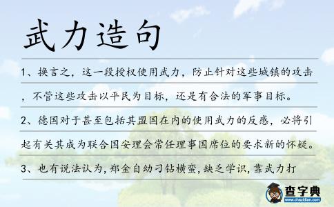 武力造句