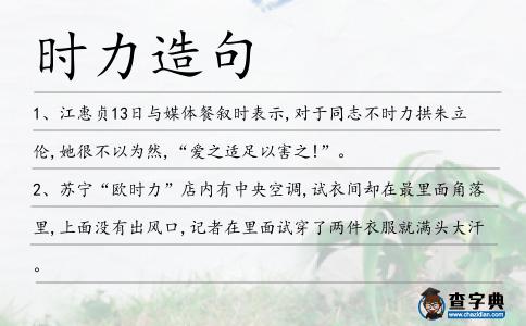 時力造句